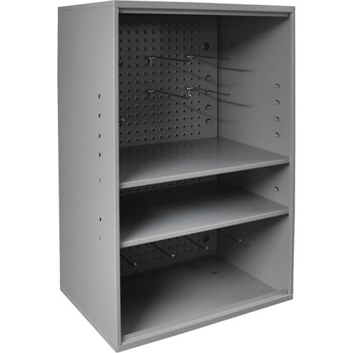 Abrasive Storage Cabinet with Pegboard, Steel, 19-7/8" x 14-1/4" x 32-3/4", Grey Meunier Outillage Industriel