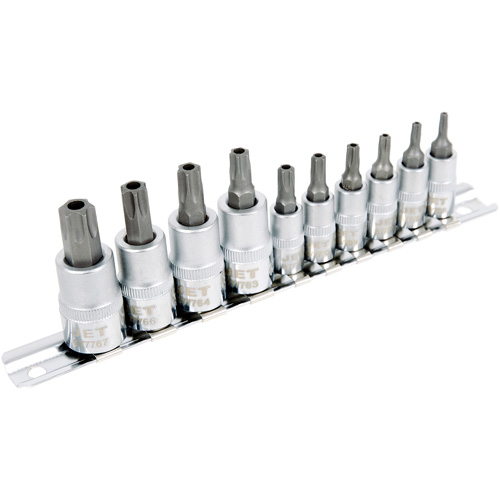 Jeu de douilles antiviol TORX 1/4" & 3/8" SS1438-10TB 10 mcx Meunier Outillage Industriel