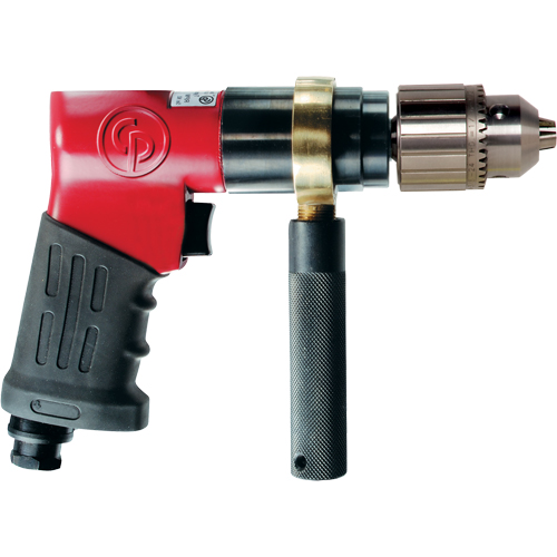 Reversible Drill, 15 CFM, 1/4" NPTF, 3/8" Chuck Meunier Outillage Industriel