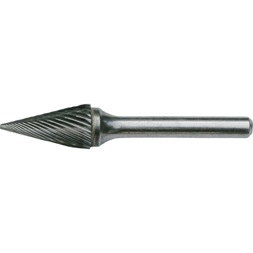 Fraises au carbure solide - Forme conique pointue CLEVELAND, , 1/8" dia., 1/8" Tige, 7/16" Prof. de la coupe Meunier Outillage Industriel