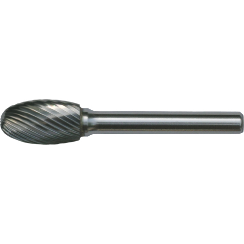 CLEVELAND Solid Carbide Burrs - Oval Shape, SE-41, 1/8" Dia., 1/8" Shank, 7/32" Depth of Cut Meunier Outillage Industriel