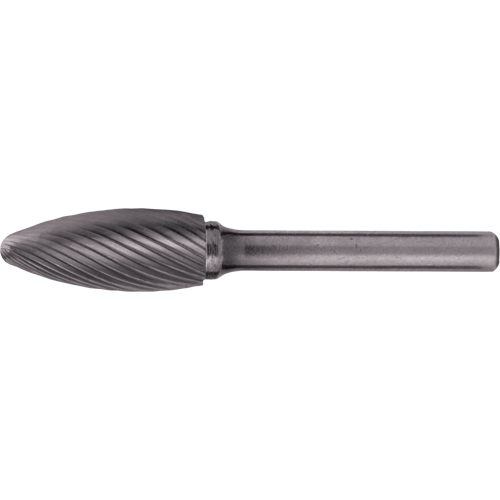 Fraises au carbure solide - Forme de flamme CLEVELAND, 1/8" dia., 1/8" Tige Meunier Outillage Industriel