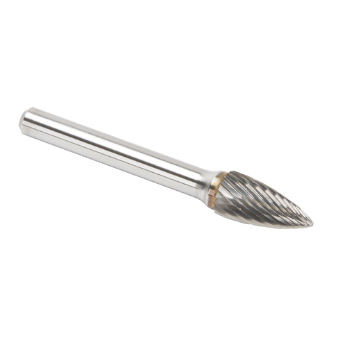 Fraises au carbure solide - Arboriforme avec extr&eacute;mit&eacute; en pointe CLEVELAND, SG-3, 9,53 mm dia., 1/4" Tige Meunier Outillage Industriel