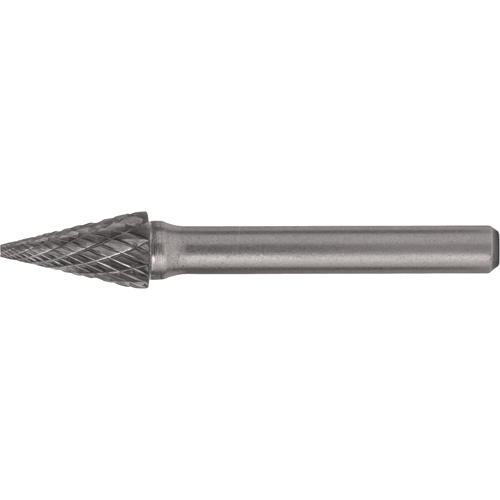 Fraises au carbure solide - Forme conique pointue CLEVELAND, SM-4, 3/8" dia., 1/4" Tige, 5/8" Prof. de la coupe Meunier Outillage Industriel
