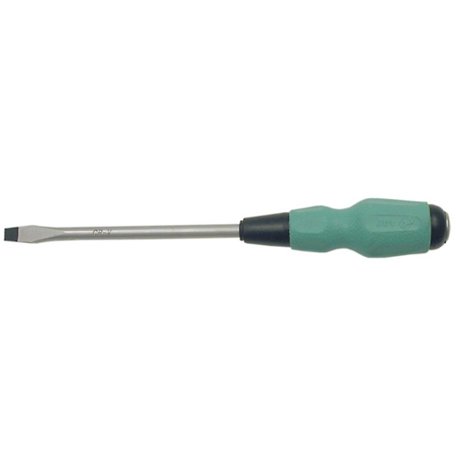Tournevis &agrave; fente TORQUE DRIVE, Tige de #4, Ronde, 4" lo, Prise en Coussin&eacute;e Meunier Outillage Industriel