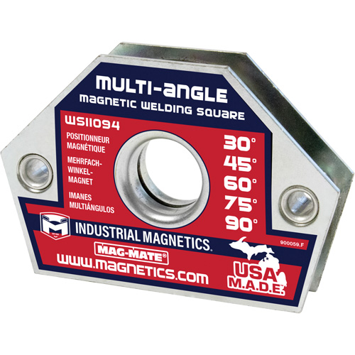Magnetic Welding Squares, 4-3/8" L x 3/4" W x 3" H, 55 lbs. Meunier Outillage Industriel