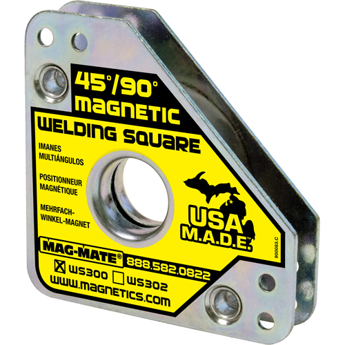 Magnetic Welding Squares, 3-3/4" L x 3/4" W x 3-3/4" H, 60 lbs. Meunier Outillage Industriel