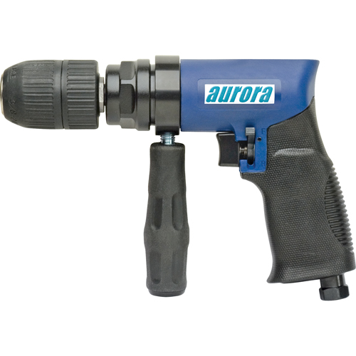 1/2" Air Reversible Drill, 4 CFM, 1/4" NPT, 88 dBA, 1/2" Chuck Meunier Outillage Industriel