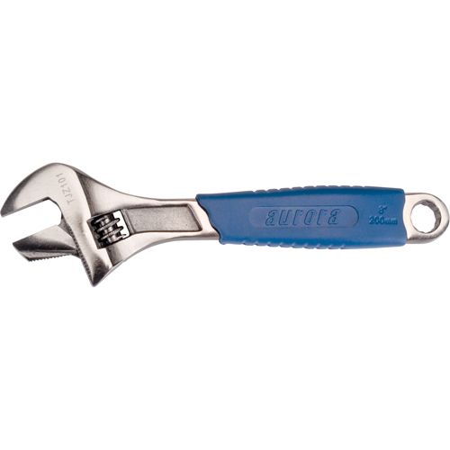 Adjustable Wrench, 8" L, 1-1/4" Max Width, Black Meunier Outillage Industriel