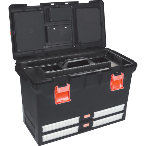 Plastic Tool Box, 22" W x 11" D x 14-1/2" H, Black Meunier Outillage Industriel