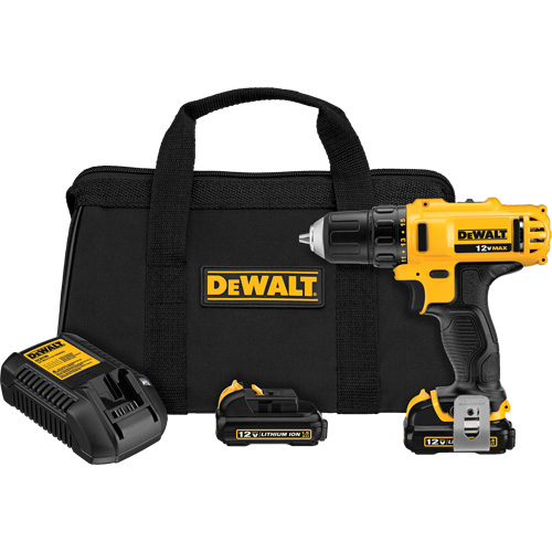 Ensemble perceuse/visseuse max, Lithium-ion, 12 V, Mandrin 3/8", Couple 189 UWO Meunier Outillage Industriel