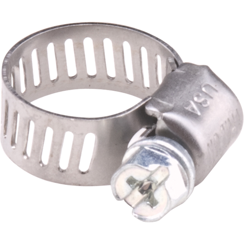 Hose Clamps - Stainless Steel Band & Zinc Plated Screw, Min Dia. 0.563, Max Dia. 1-1/4" Meunier Outillage Industriel