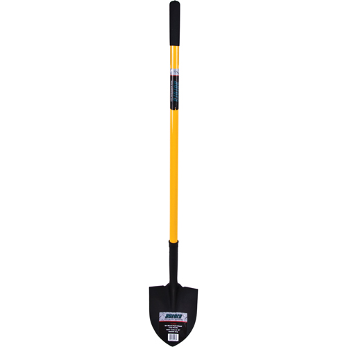 Round Point Shovel, Tempered Steel Blade, Fiberglass, Straight Handle Meunier Outillage Industriel