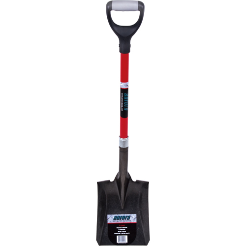 Heavy-Duty Square Shovel, Fibreglass, Carbon Steel Blade, D-Grip Handle, 29-1/2" Long Meunier Outillage Industriel