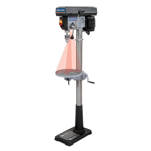Floor Drill Presses With Laser, 13", 5/8" Chuck, 3600 RPM Meunier Outillage Industriel