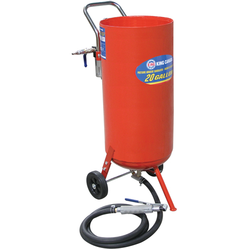 Pressure Abrasive Sandblasters, 6-25 CFM, 16.6 Gal. (20 US Gal) Tank Meunier Outillage Industriel