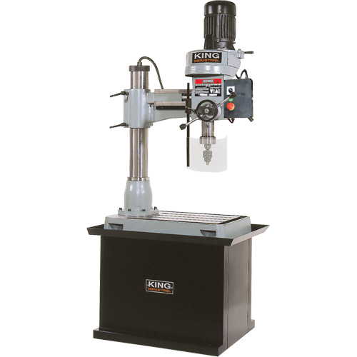 Perceuse radiale avec support, 1/2" Mandrin, 5 Vitesse(s), 19-5/8" la x 21-5/8" lo, #3 Morse Meunier Outillage Industriel