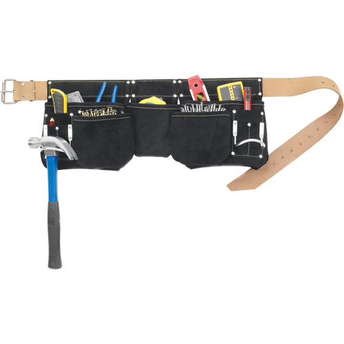 Ceintures &agrave; outils pour apprenti menuisier, Cuir, Noir Meunier Outillage Industriel