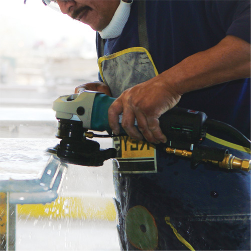 Polisseuse &eacute;lectronique pour pierre, 4" tampon, 7,9 A, 2000-4000 Tr/min &agrave; vide Meunier Outillage Industriel