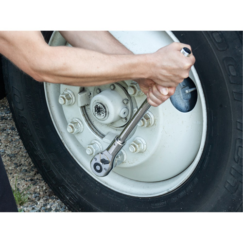 24-Tooth Quick Release Teardrop Ratchet, 3/4" Drive, Plain Handle Meunier Outillage Industriel