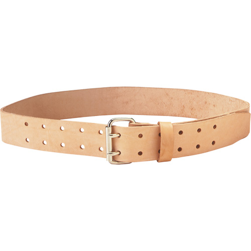 Double Tongue Belt, Leather, Beige Meunier Outillage Industriel
