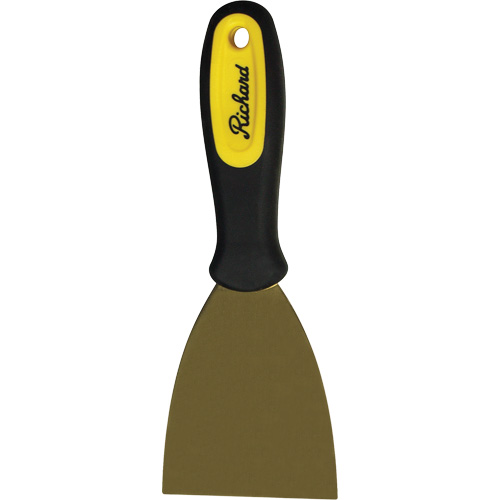 Stiff Wall Scrapers, Brass Blade, 3" Wide, Plastic Handle Meunier Outillage Industriel