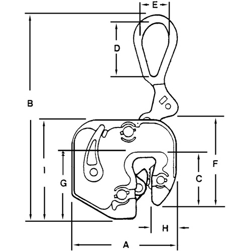 GXL Plate Clamp, 1000 lbs. (0.5 tons), 1/16" - 5/8" Jaw Opening Meunier Outillage Industriel