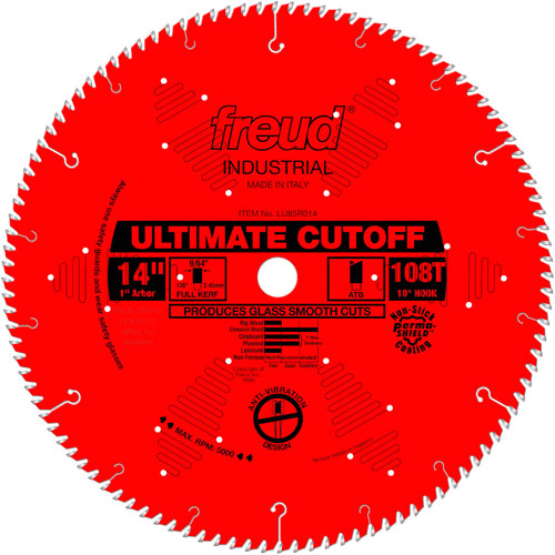 Lames de scie industrielle TCS - finition et coupe en travers, 14", 108 dents, Pour Bois Meunier Outillage Industriel