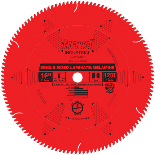 Lames de scie industrielle TCS pour panneaux de particules, 16", 128 dents, Pour Stratifi&eacute; Meunier Outillage Industriel