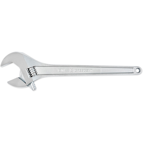 Adjustable Tapered Handle Wrench - Carded, 18" L, 2-1/16"/53 mm Max Width, Chrome/Polished Meunier Outillage Industriel