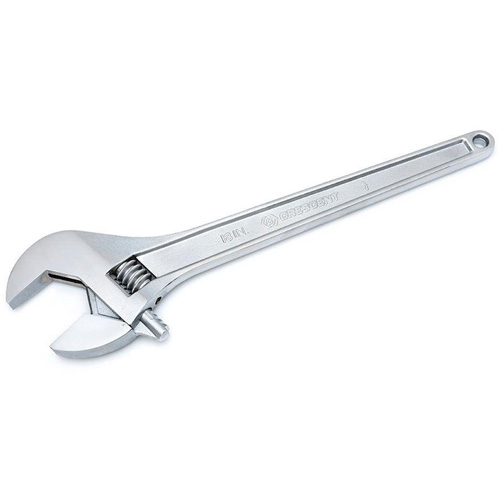 Adjustable Tapered Handle Wrench - Carded, 18" L, 2-1/16"/53 mm Max Width, Chrome/Polished Meunier Outillage Industriel
