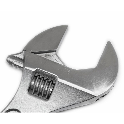 Adjustable Tapered Handle Wrench - Carded, 24" L, 2-7/16"/62 mm Max Width, Chrome/Polished Meunier Outillage Industriel