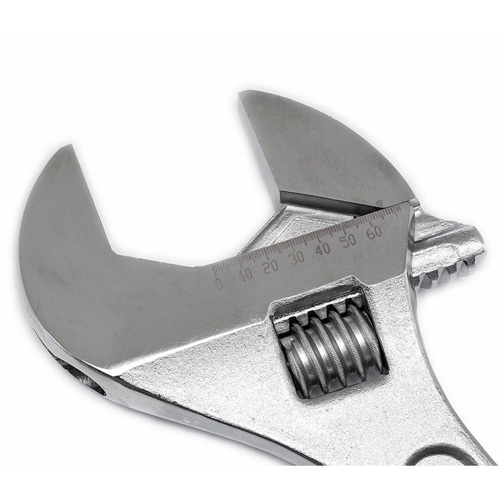 Adjustable Tapered Handle Wrench - Carded, 24" L, 2-7/16"/62 mm Max Width, Chrome/Polished Meunier Outillage Industriel