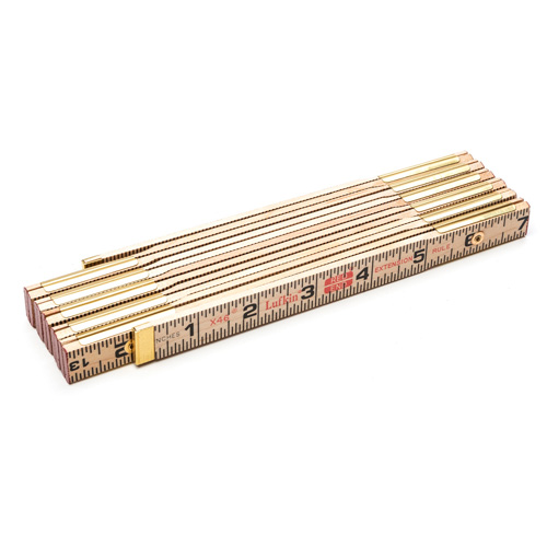 R&egrave;gle pliante, 6' lo, Bois, Graduations de 1/16" Meunier Outillage Industriel