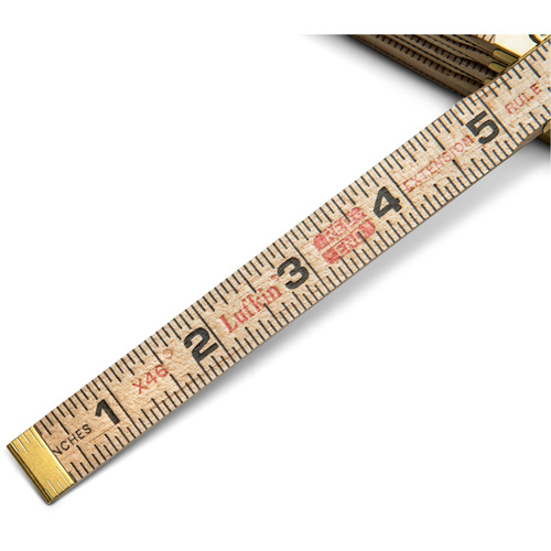 R&egrave;gle pliante, 6' lo, Bois, Graduations de 1/16" Meunier Outillage Industriel