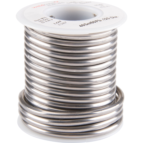 Common Solder, Lead-Based, 40% Tin 60% Lead, Solid Core, 0.125" Dia. Meunier Outillage Industriel