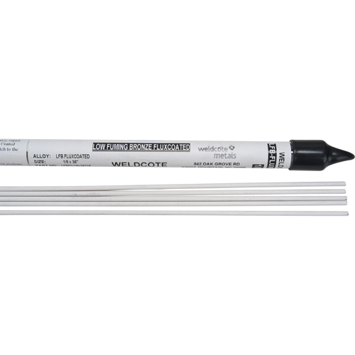 Baguettes pour soudage TIG en longueurs de 36", 1/8", Bronze recouvert de flux pour soudo-brasage Meunier Outillage Industriel