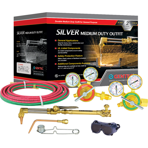 Silver Medium-Duty Welding & Cutting Outfits, 1/2" Cut, 1/4" Weld Meunier Outillage Industriel