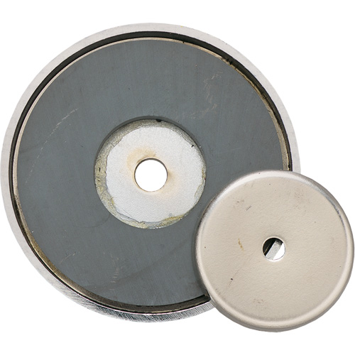 Pot magn&eacute;tique peu profond en c&eacute;ramique, dia. 1-3/8", Force de 12 lb Meunier Outillage Industriel