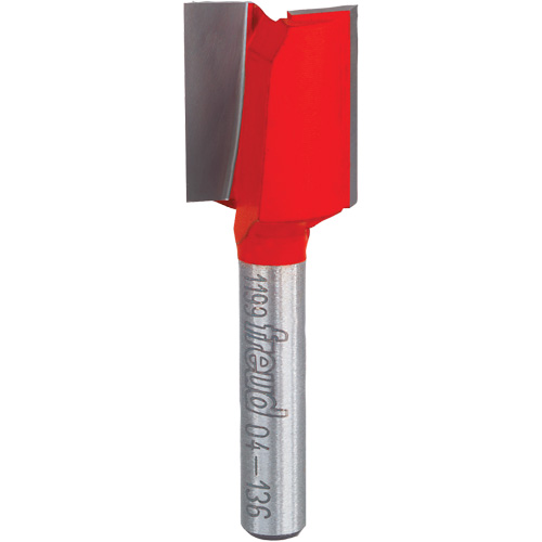 Router Bit - Double Flute Straight Bit, 5/8" Dia., 7/8" H, 2-1/8" L, 1/4" Shank Meunier Outillage Industriel