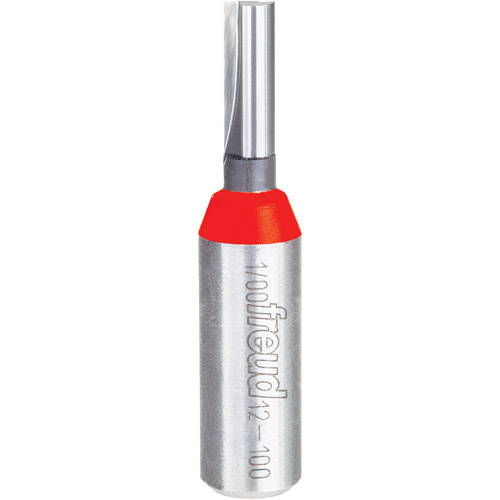 Router Bit - Double Flute Straight Bit, 1/4" Dia., 1" H, 2-3/8" L, 1/2" Shank Meunier Outillage Industriel
