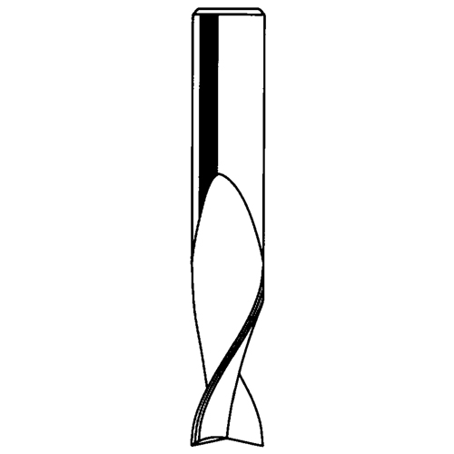 Up Spiral Router Bit, 1/8" Dia., 1/2" Carbide Height, 2" L, 1/4" Shank Meunier Outillage Industriel