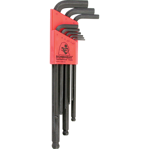 Balldrive L-Style Hex Key Set, 9 Pcs., Metric Meunier Outillage Industriel