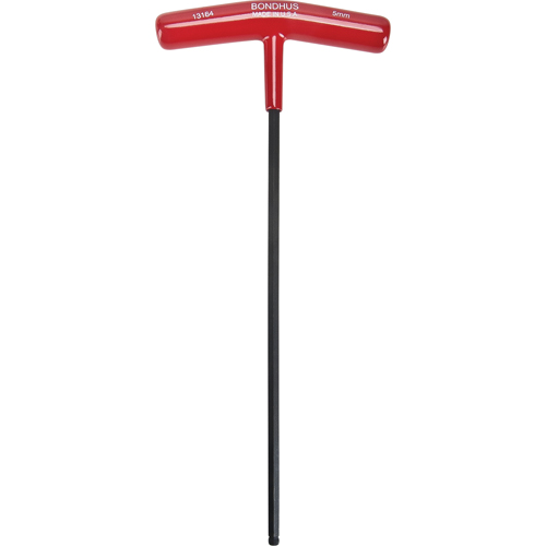 Cl&eacute; hexagonale individuelle m&eacute;trique, embout Sph&eacute;rique, 5 mm x 9,7" lo, Poign&eacute;e en T Meunier Outillage Industriel