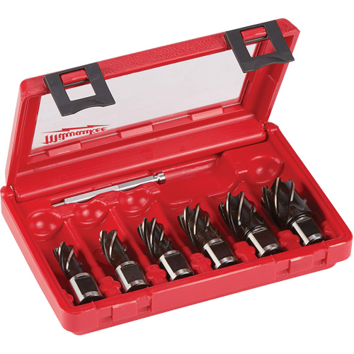 Annular Cutter Drill Bit Set, 6 Pieces, High Speed Steel Meunier Outillage Industriel