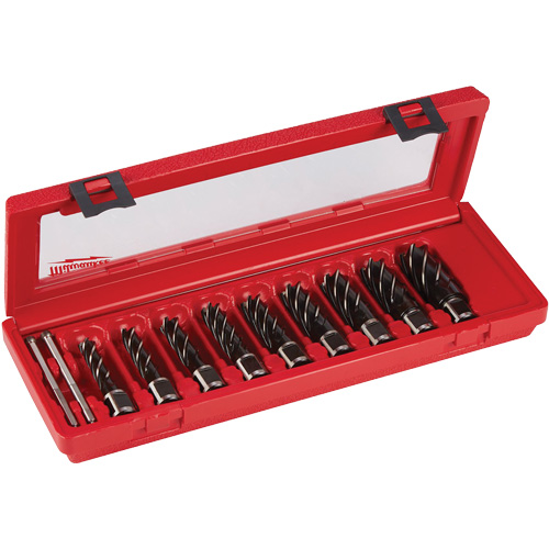 Jeu de couteaux annulaires, 9 morceaux, Acier rapide Meunier Outillage Industriel