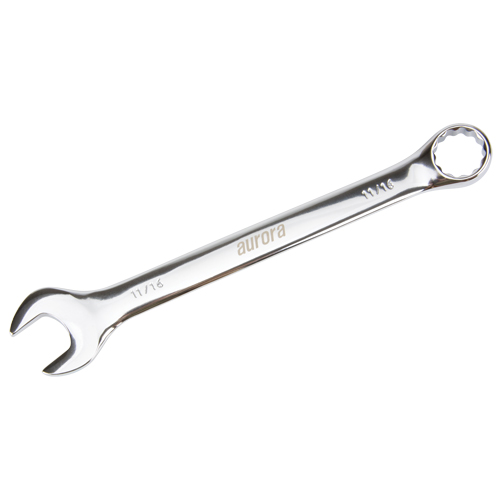 Combination Wrench, 12 Point, 11/16", Chrome Finish Meunier Outillage Industriel