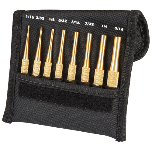 Brass Drive Pin Punch Set, 8 Pieces Meunier Outillage Industriel