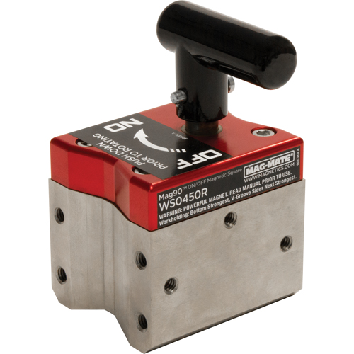 Mag90 On/Off Magnetic Squares, 3" L x 2-1/2" W x 4-5/8" H, 450 lbs. Meunier Outillage Industriel