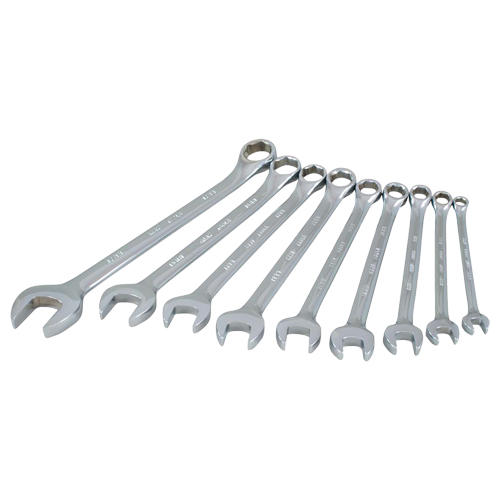 Jeu de cl&eacute;s, Combinaison, 9 morceaux, M&eacute;trique Meunier Outillage Industriel